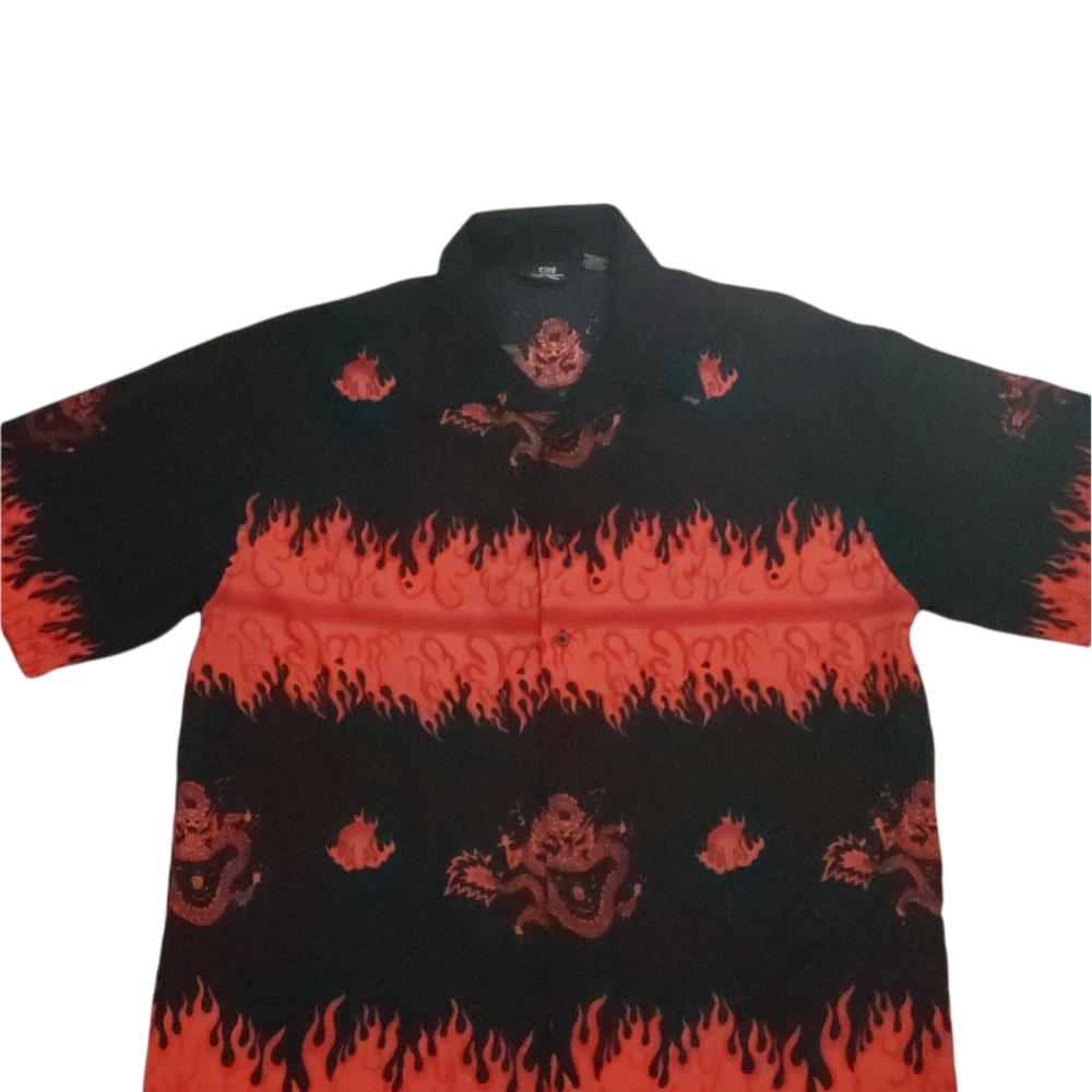Vintage City Impact Fire Button Down Shirt